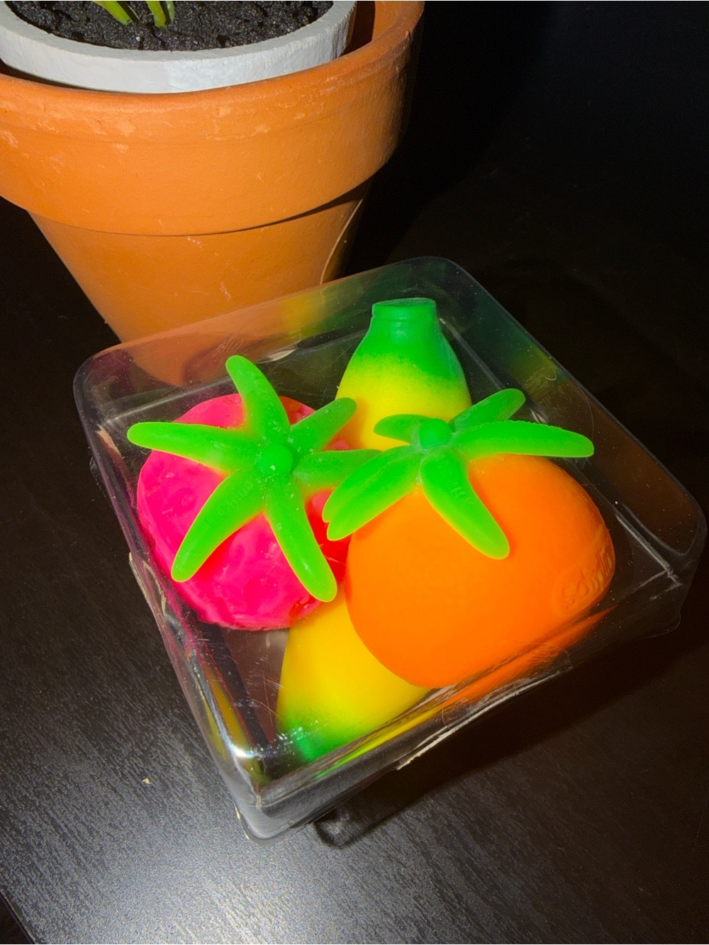 Schylling Groovy NeeDoh Fruit Squeeze Orange Strawberry & Banana Authentic - Picture 4 of 6